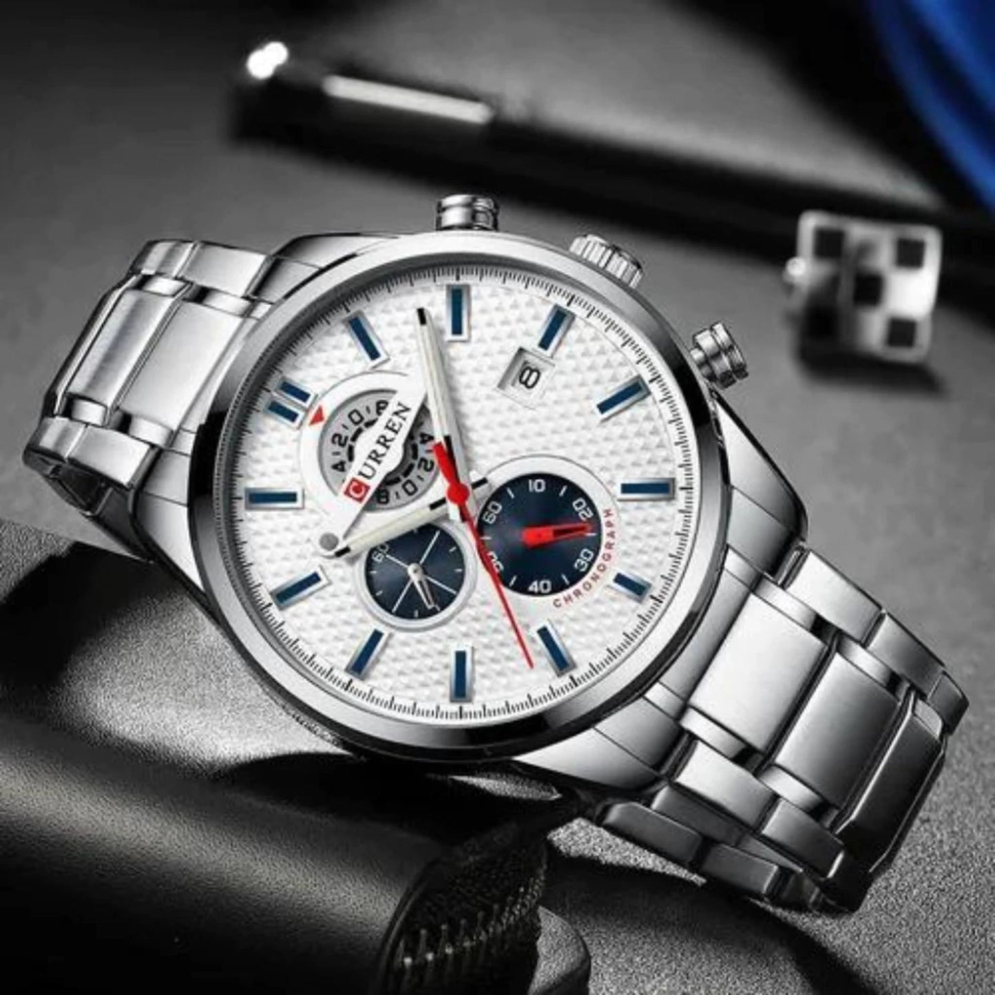 Reloj Curren 8352 White Silver