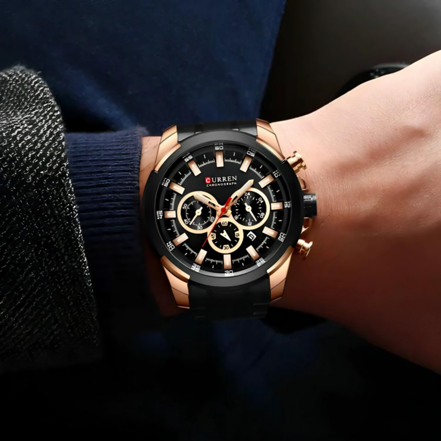 Reloj Curren Para Hombre Black Gold