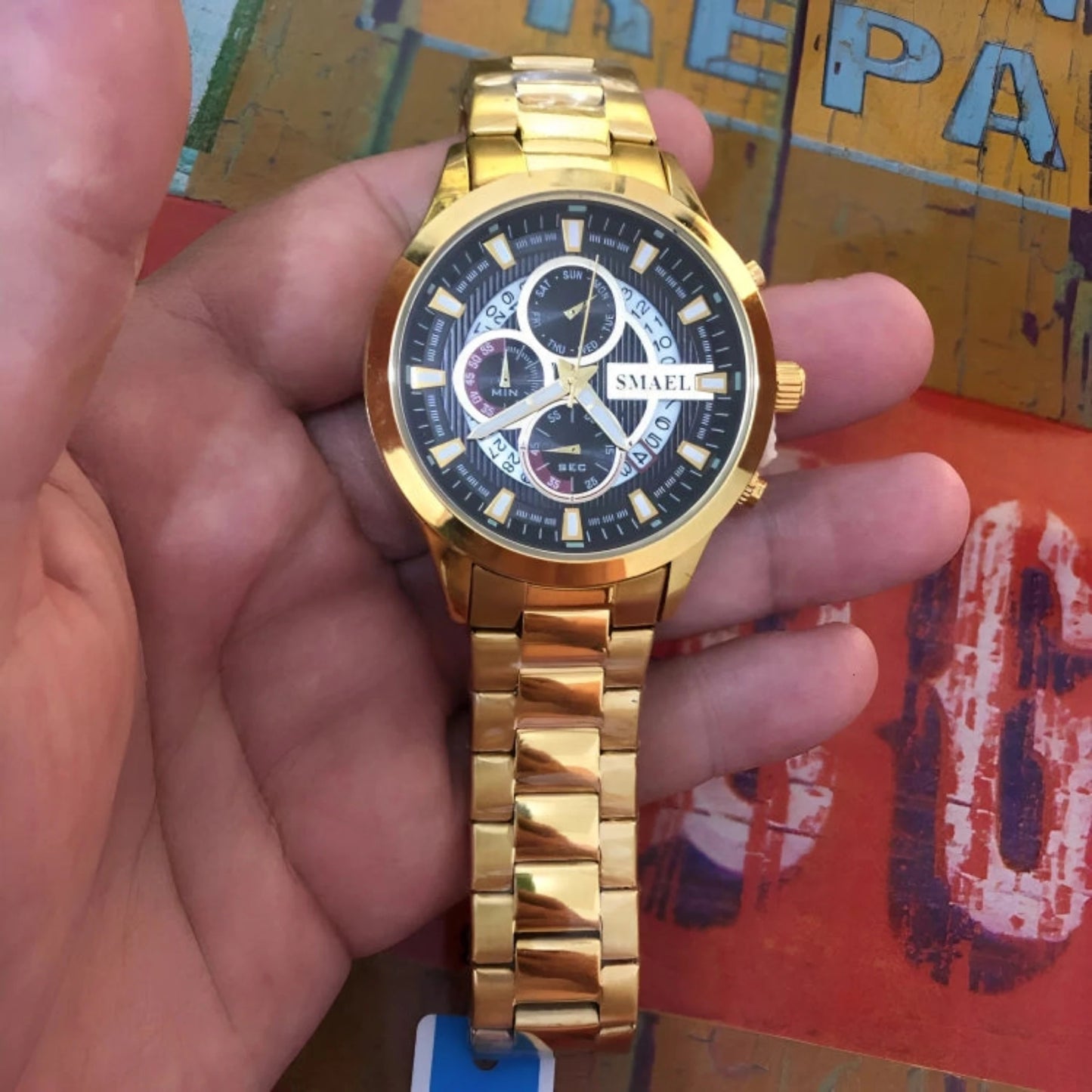 Reloj Smael SL_9619 Cronógrafo Golden