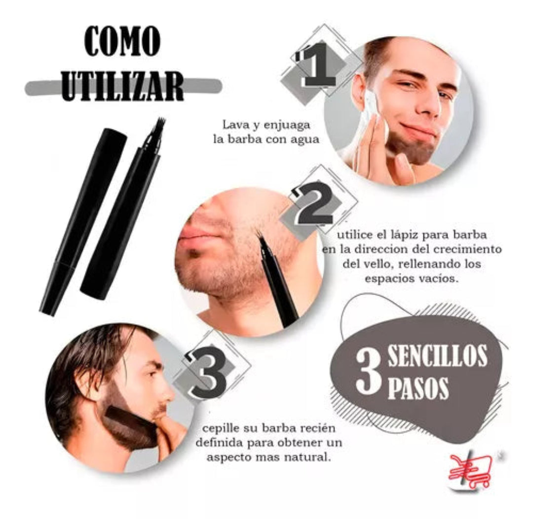 Lapiz Delineador Relleno Barba Hombre
