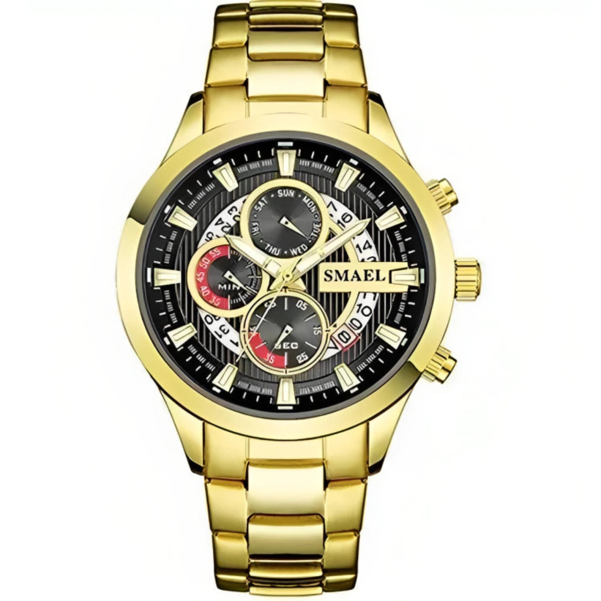 Reloj Smael SL_9619 Cronógrafo Golden