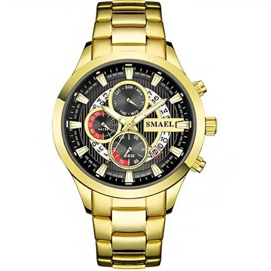 Reloj Smael SL_9619 Cronógrafo Golden
