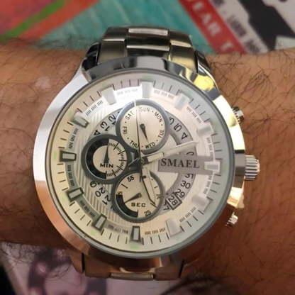 Reloj Smael SL-9619 Cronógrafo Silver 